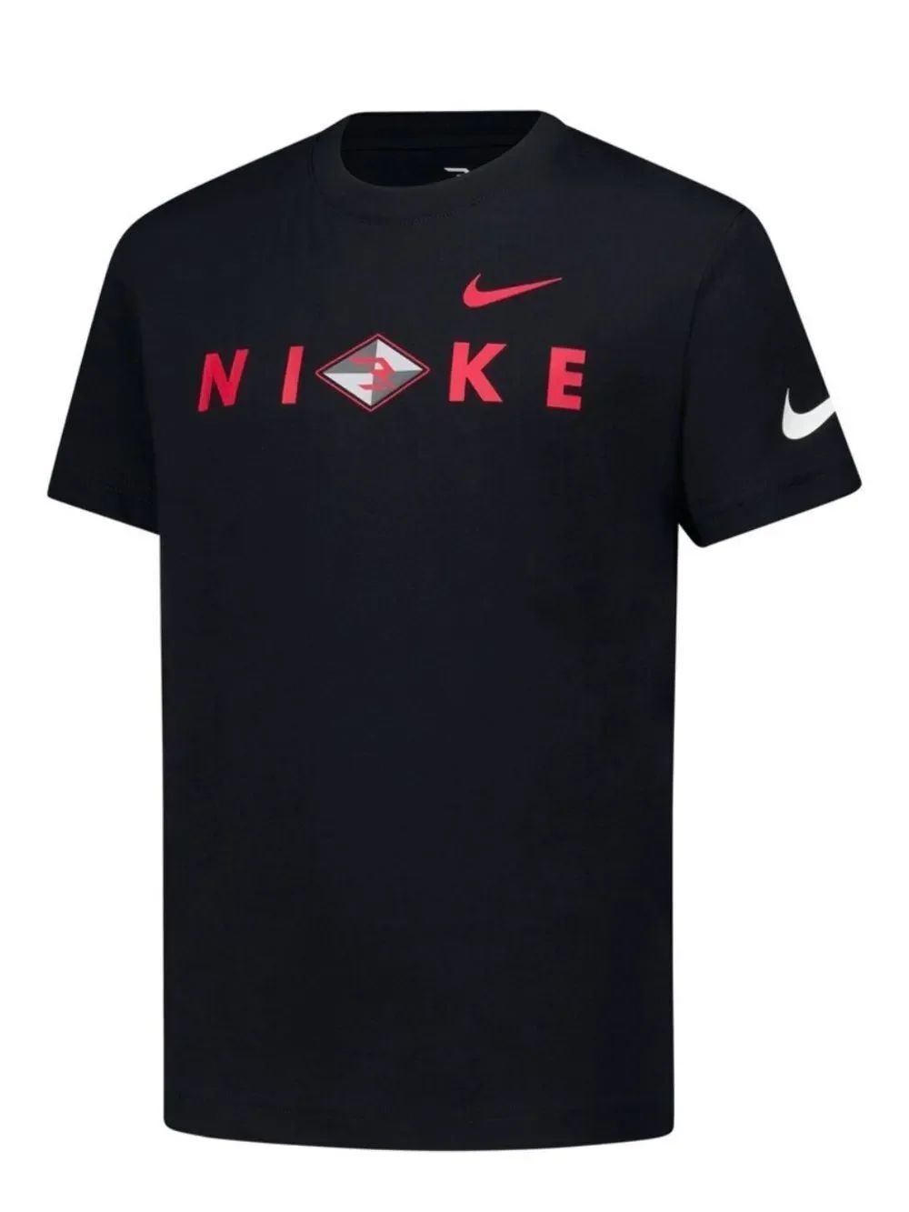 Nike3 by Russell Wilson Black Short-Sleeve Tee with Red Logo